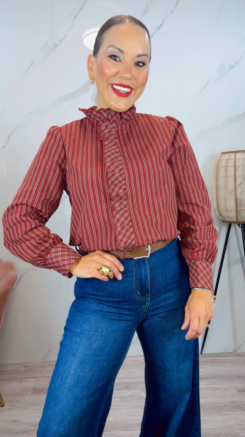 Camisa Amaral Burdeos 3