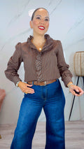 Camisa Amaral Marrón chocolate 1
