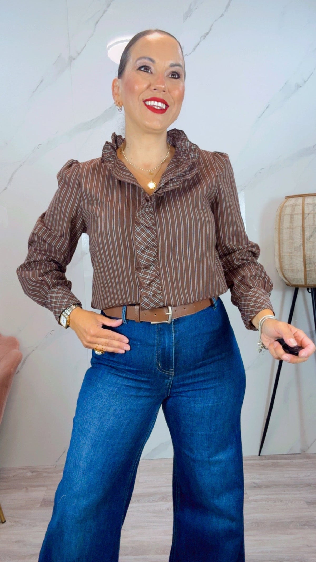 Camisa Amaral Marrón chocolate 1