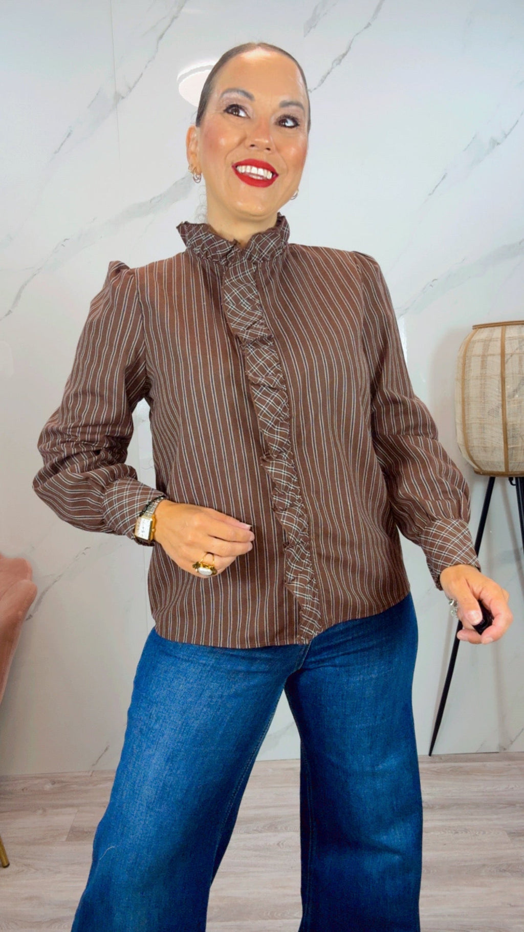 Camisa Amaral Marrón chocolate 3