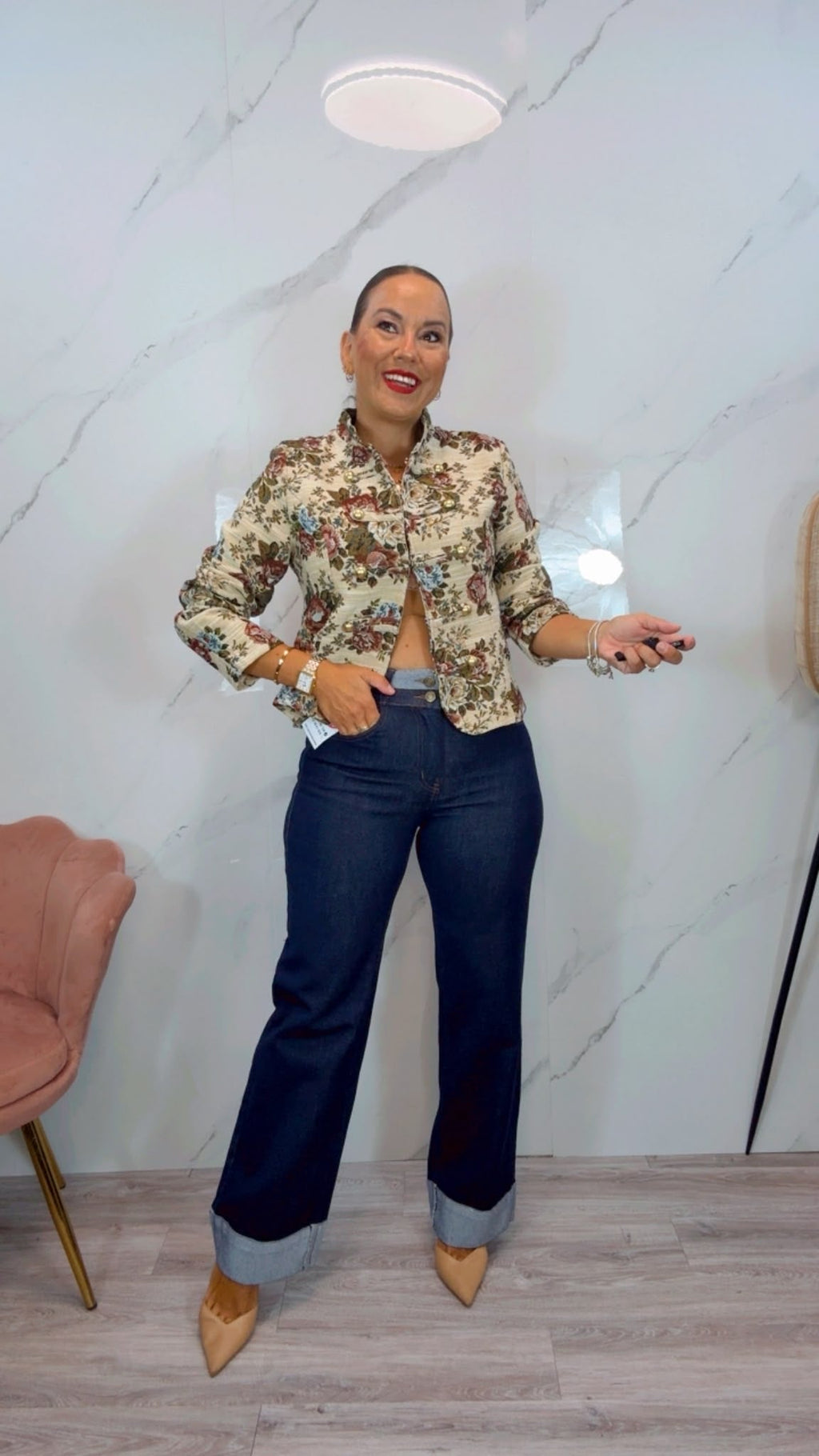 Chaqueta Militar Floral 3
